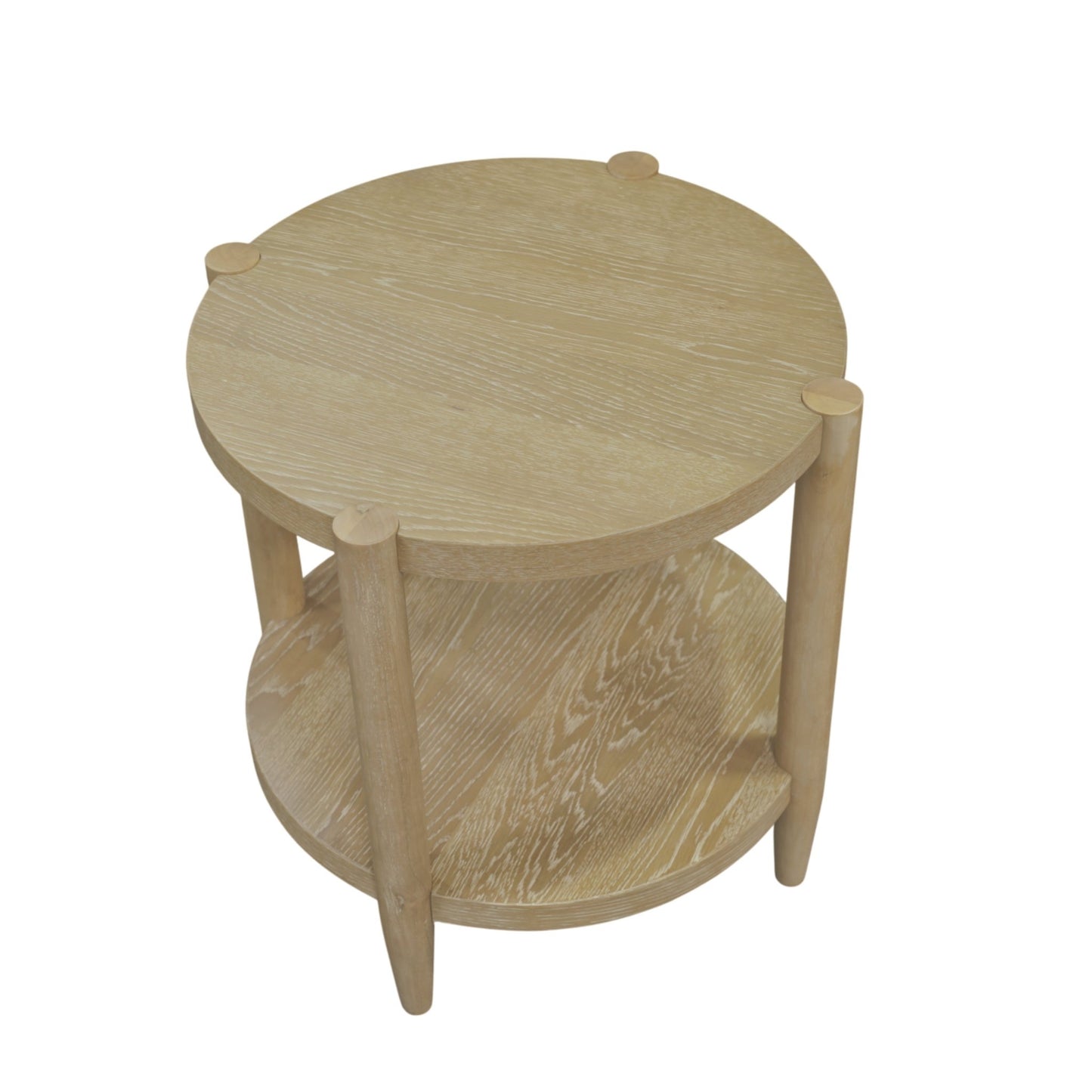 Sinclair Round End Table, Natural - Alpine Furniture