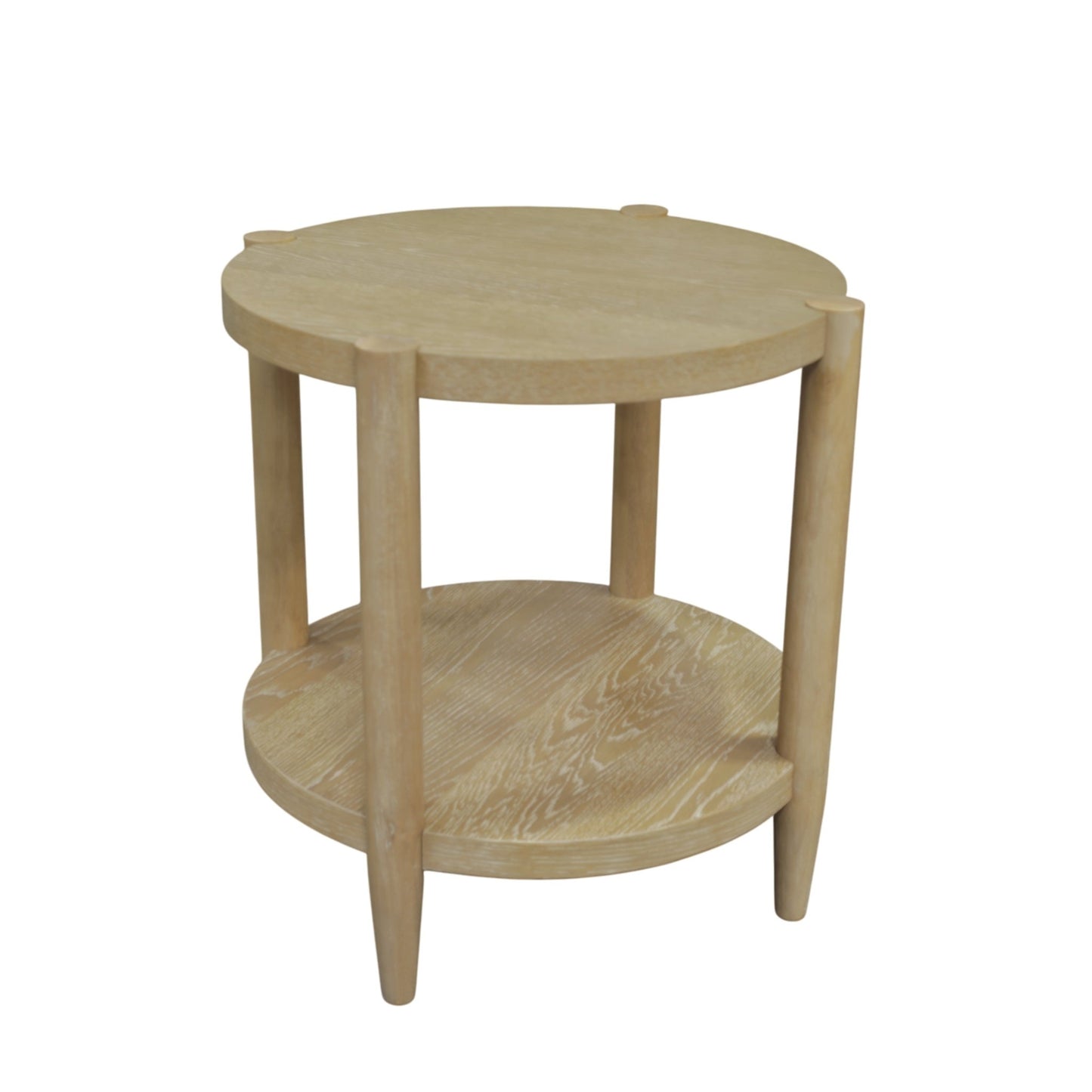 Sinclair Round End Table, Natural - Alpine Furniture