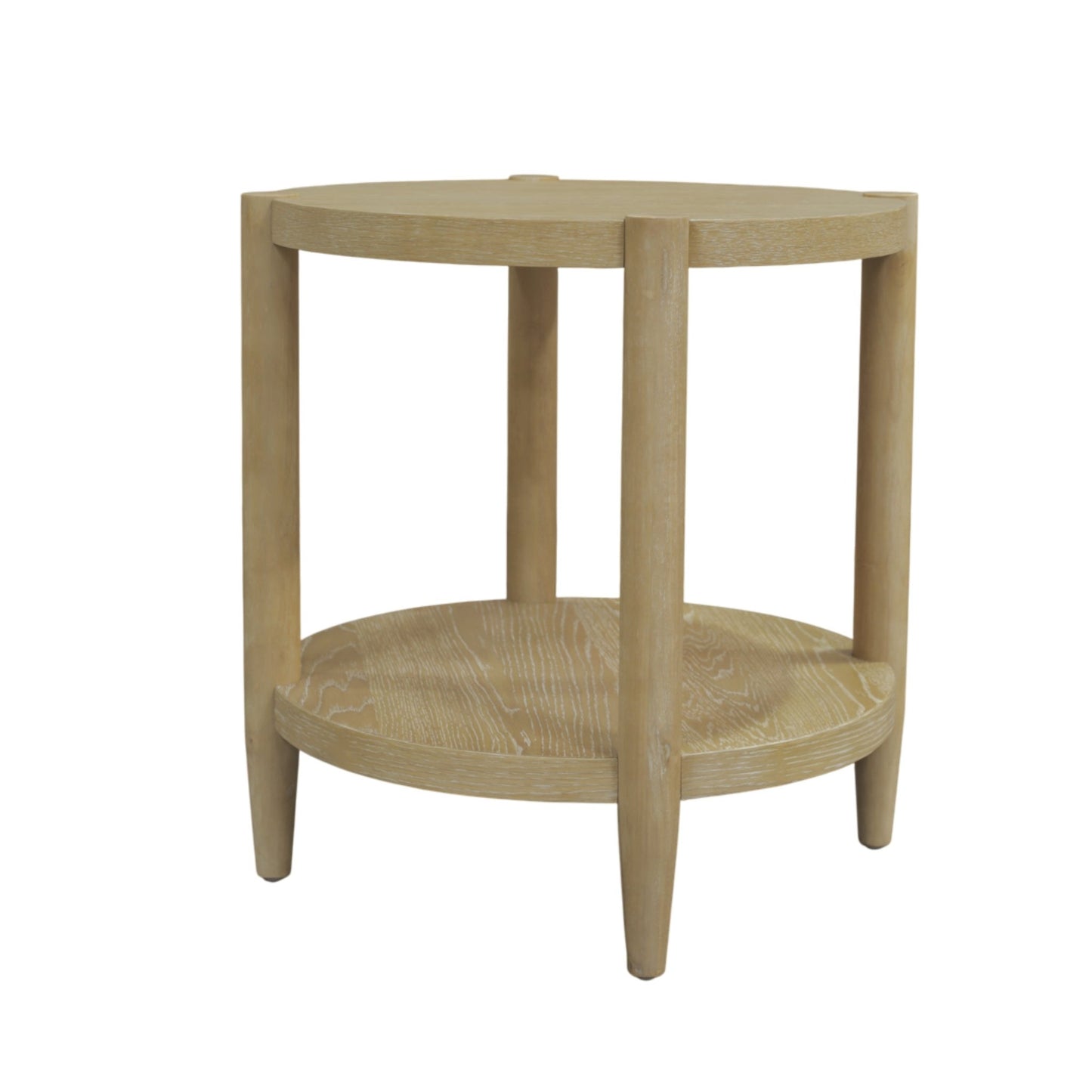 Sinclair Round End Table, Natural - Alpine Furniture