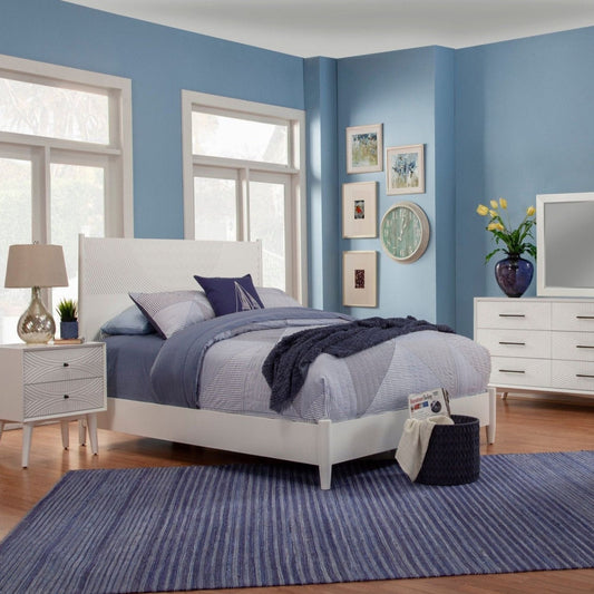 Tranquility Bed, White - Alpine Furniture