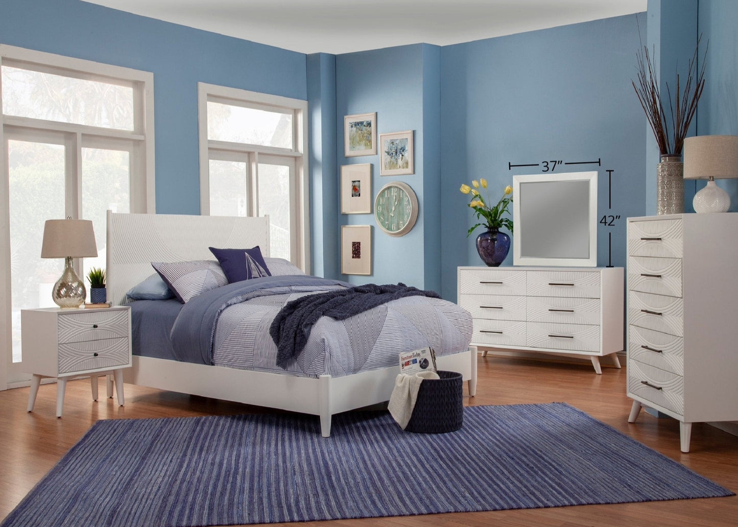 Tranquility Mirror, White - Alpine Furniture