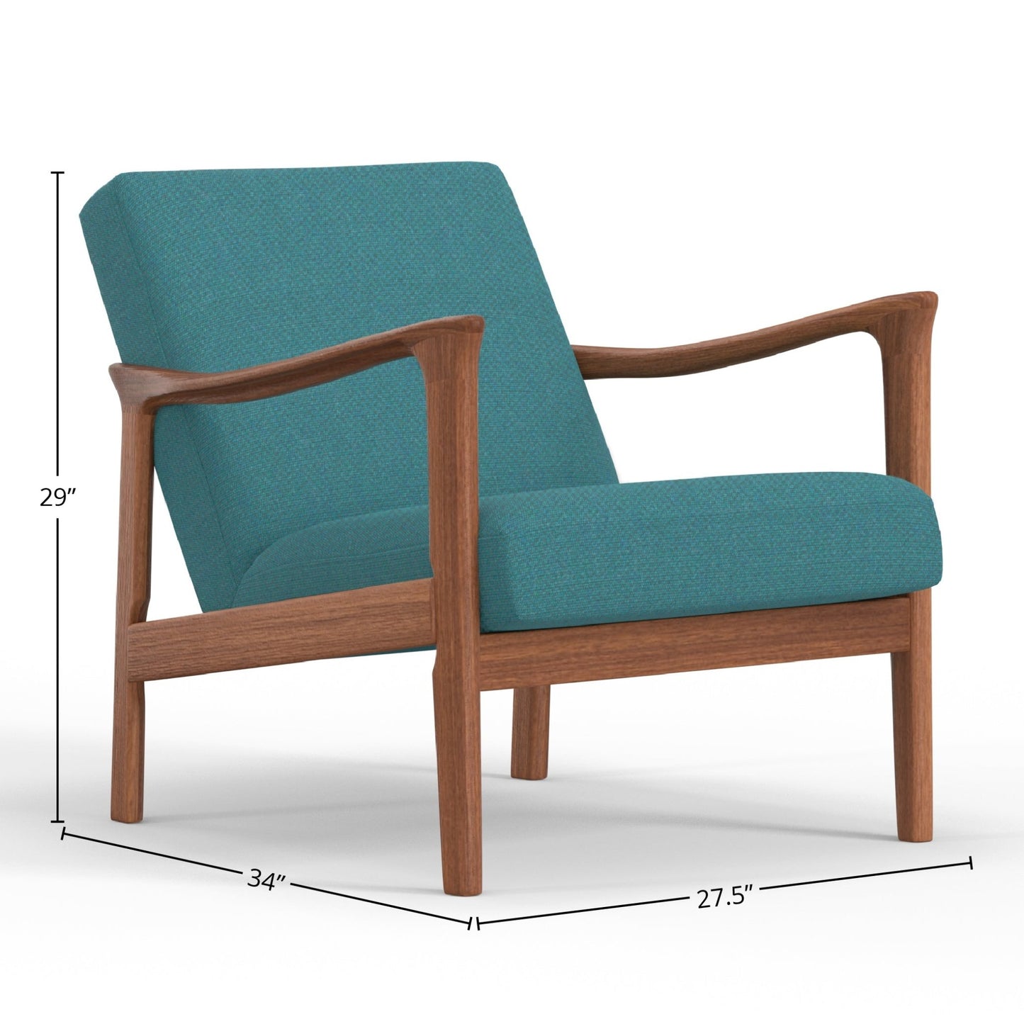 Zephyr Lounge Chair (Turquoise) - Alpine Furniture