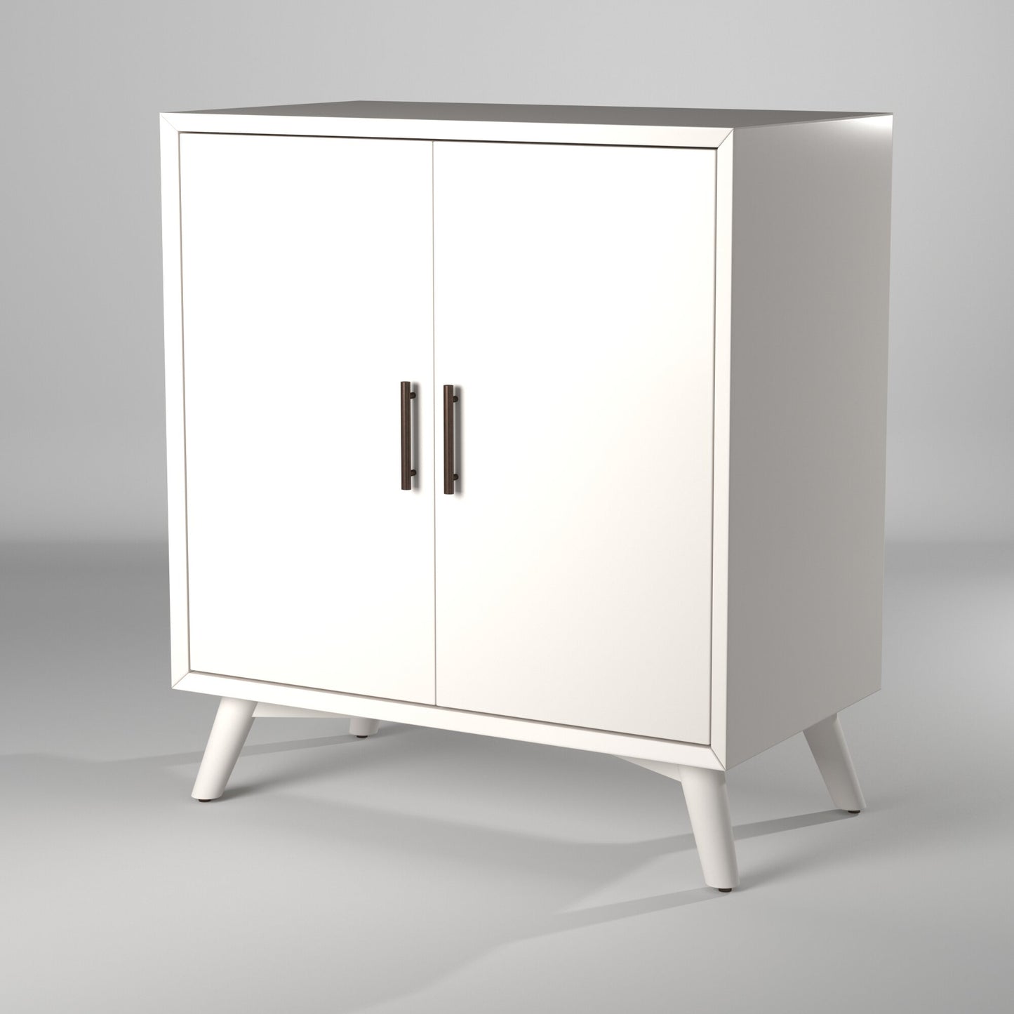Flynn Small Bar Cabinet, White - Alpine Furniture