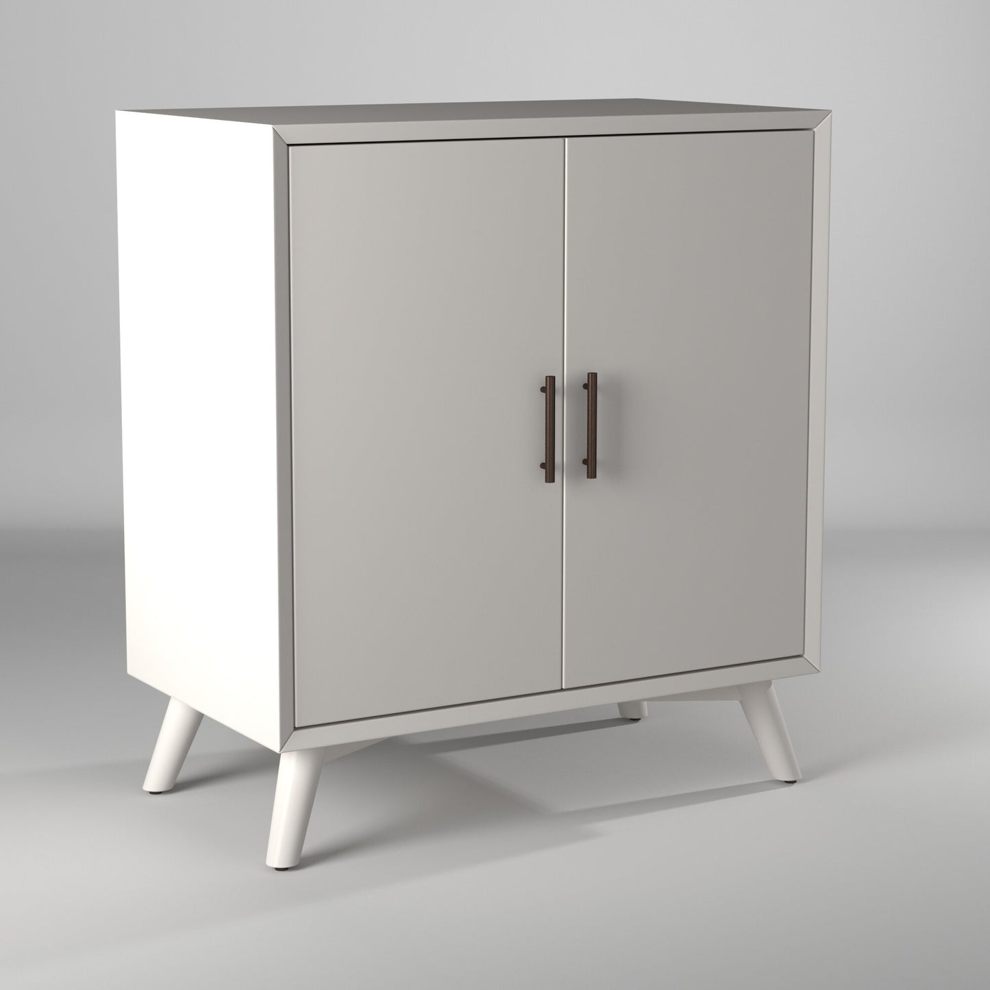 Flynn Small Bar Cabinet, White - Alpine Furniture