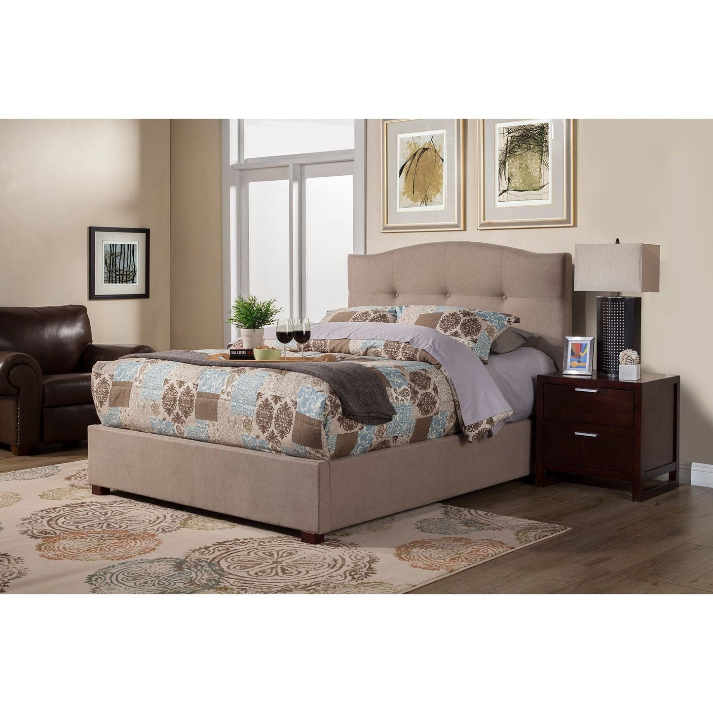 Amanda Bed, Haskett/Jute - Alpine Furniture