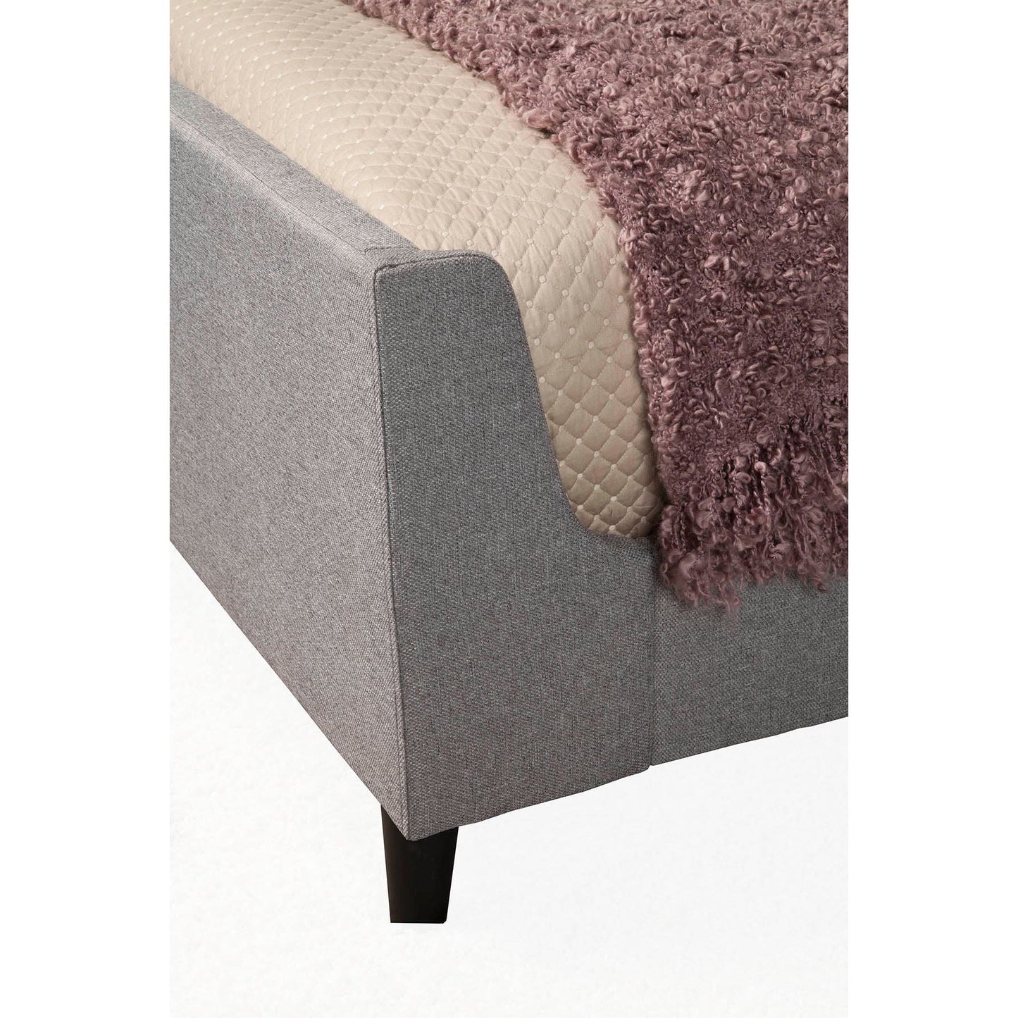 Amber Bed, Grey Linen - Alpine Furniture