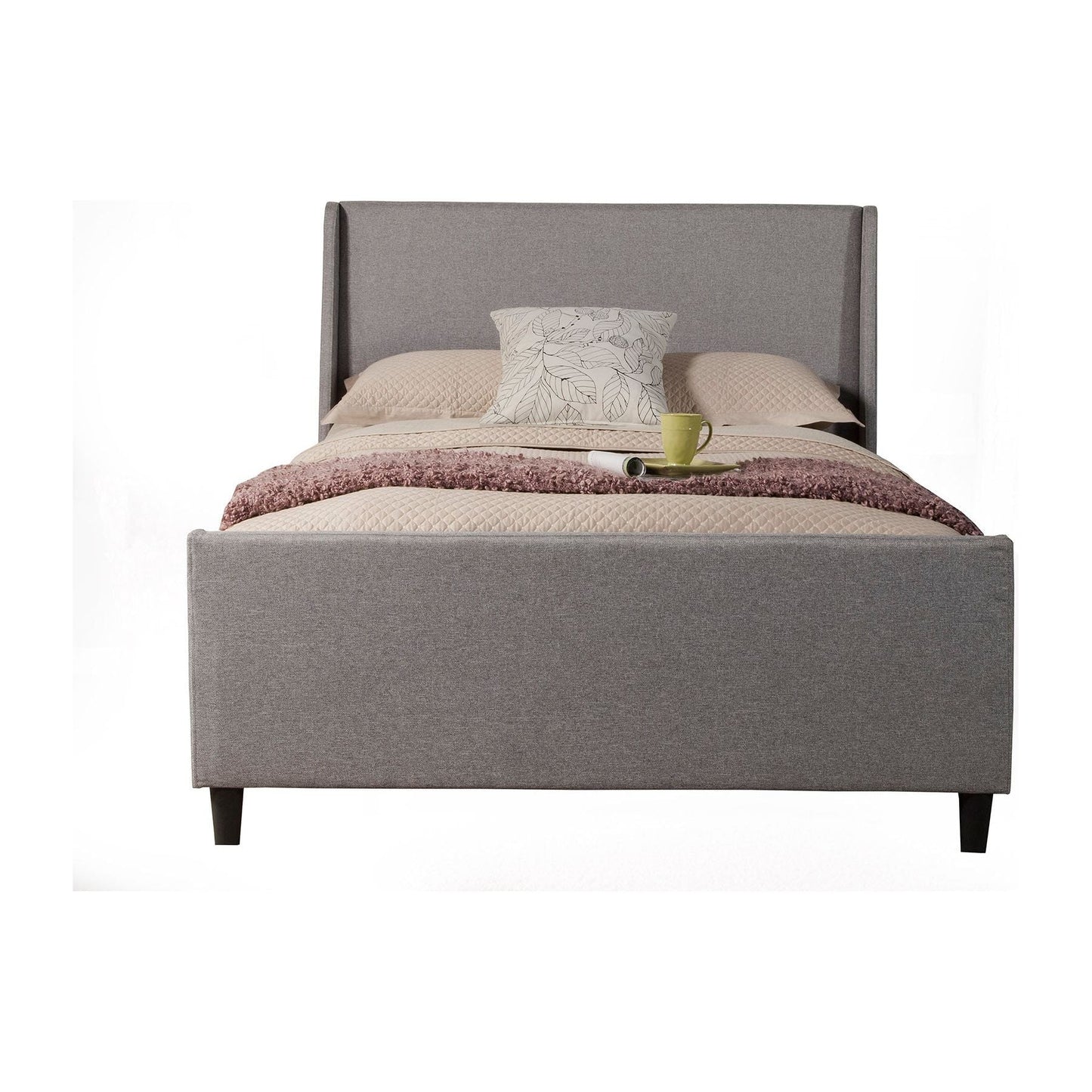 Amber Bed, Grey Linen - Alpine Furniture