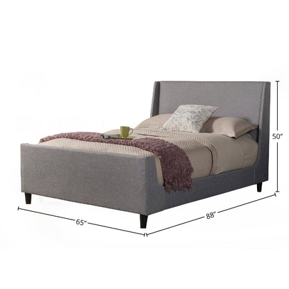 Amber Bed, Grey Linen - Alpine Furniture