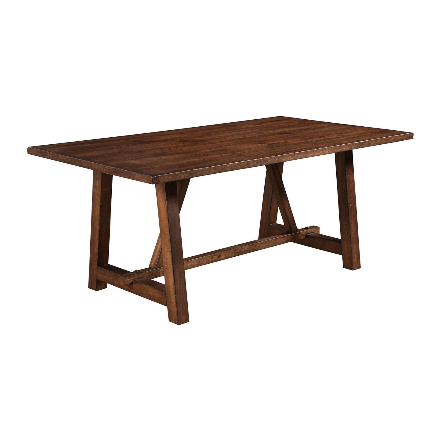 Arendal Trestle Dining Table, Burnished Dark Oak - Alpine Furniture