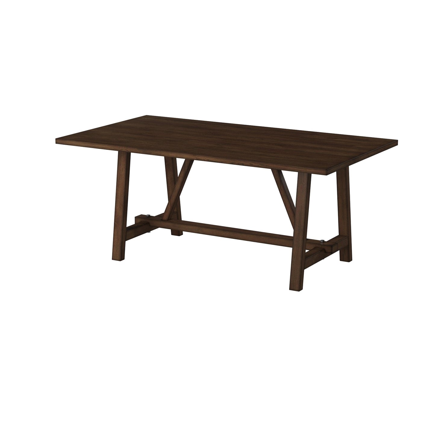 Arendal Trestle Dining Table, Burnished Dark Oak - Alpine Furniture
