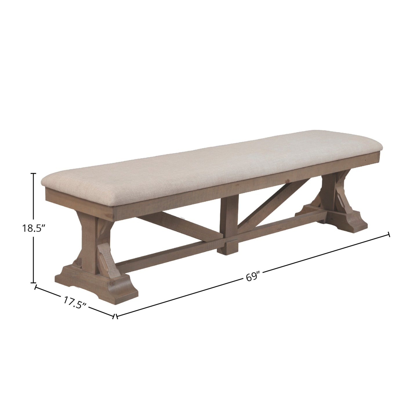 Arlo Dining Bench - Alpine Furniture