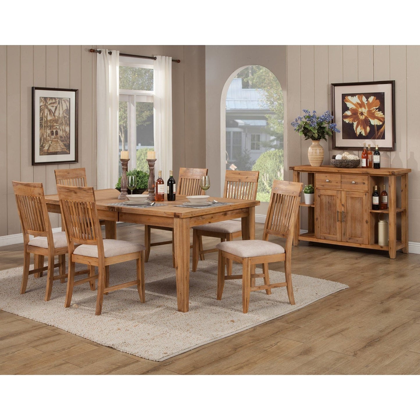Aspen Extension Dining Table, Antique Natural - Alpine Furniture