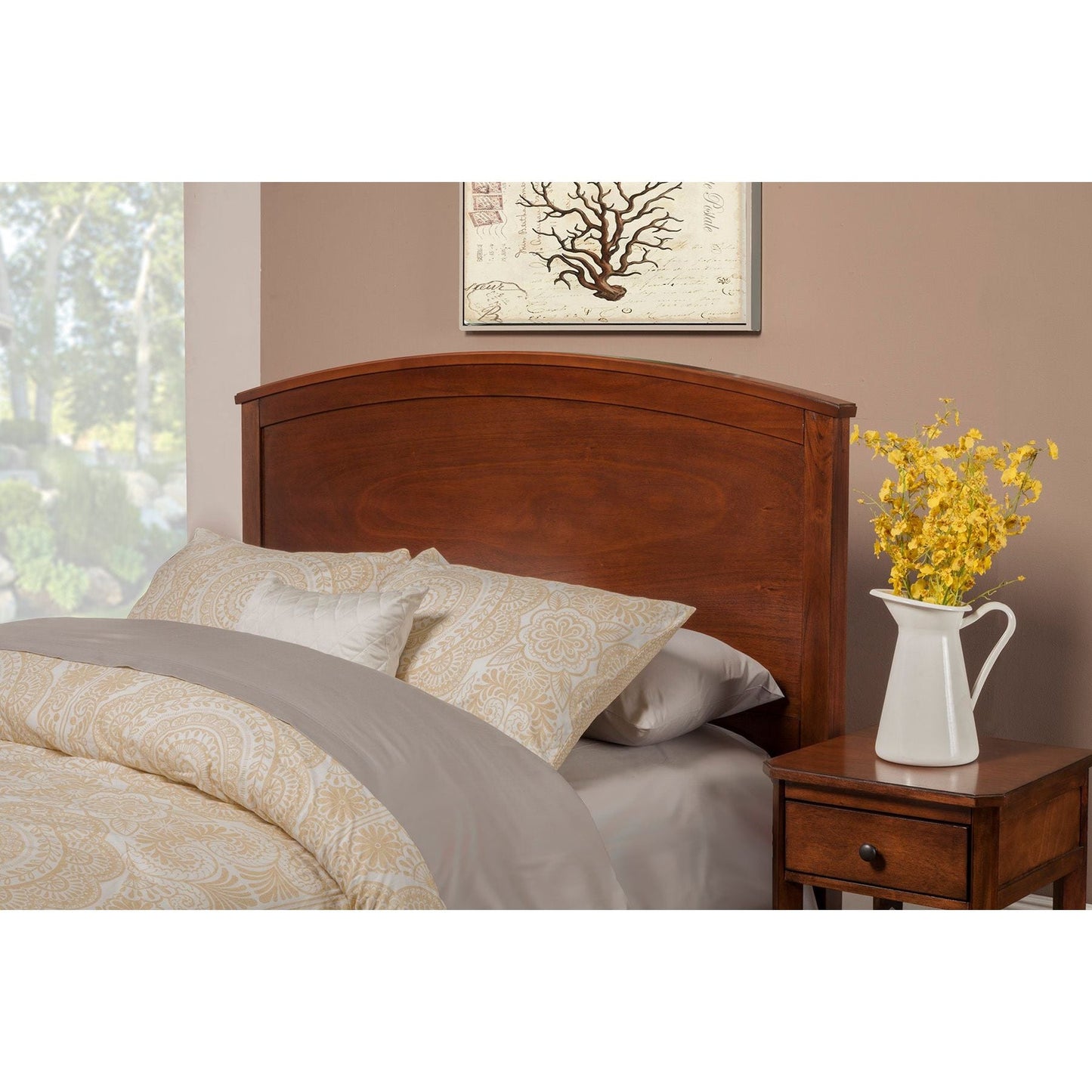 Baker Headboard Only, Mahogany - Alpine Furniture