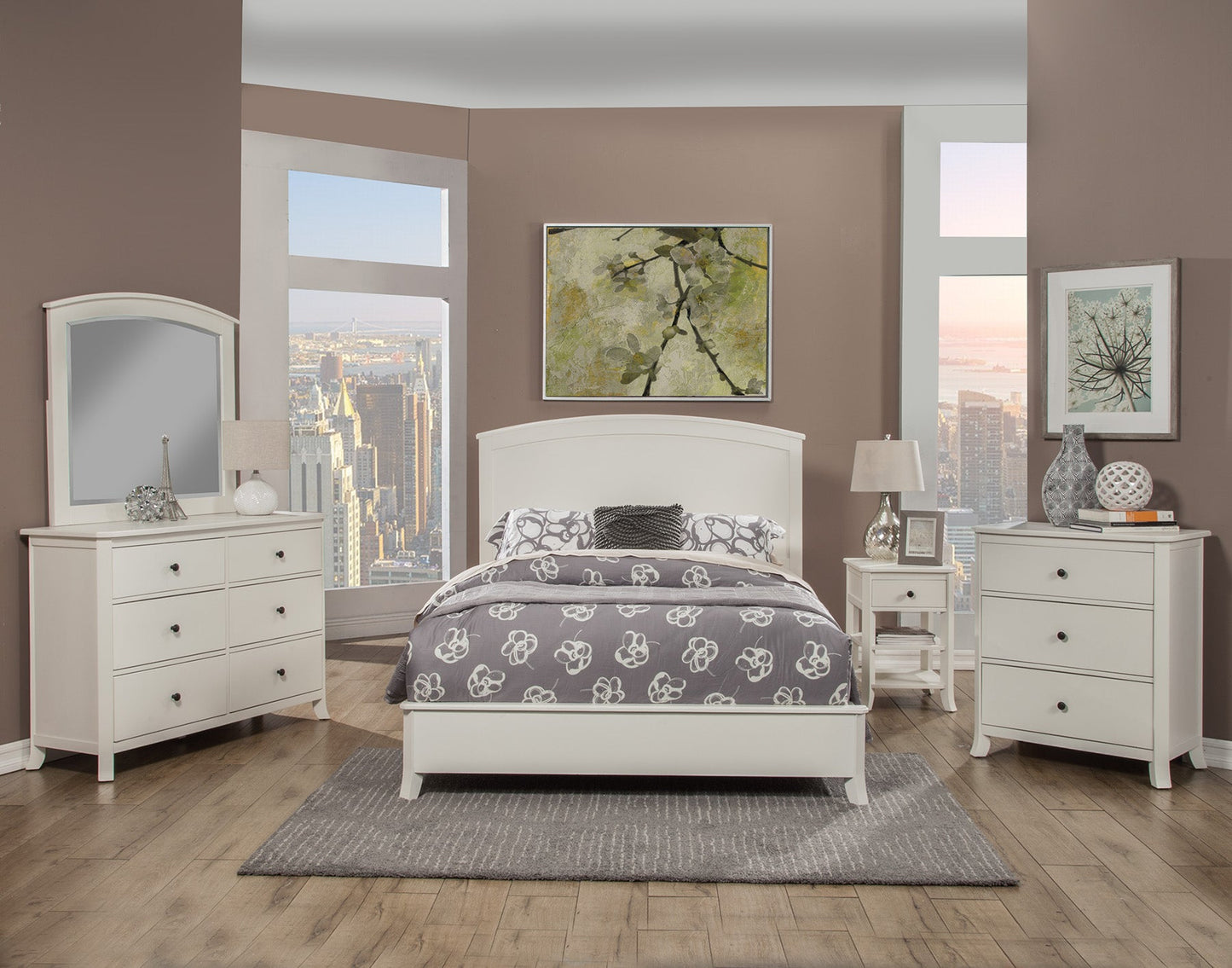 Baker Headboard Only, White - Alpine Furniture