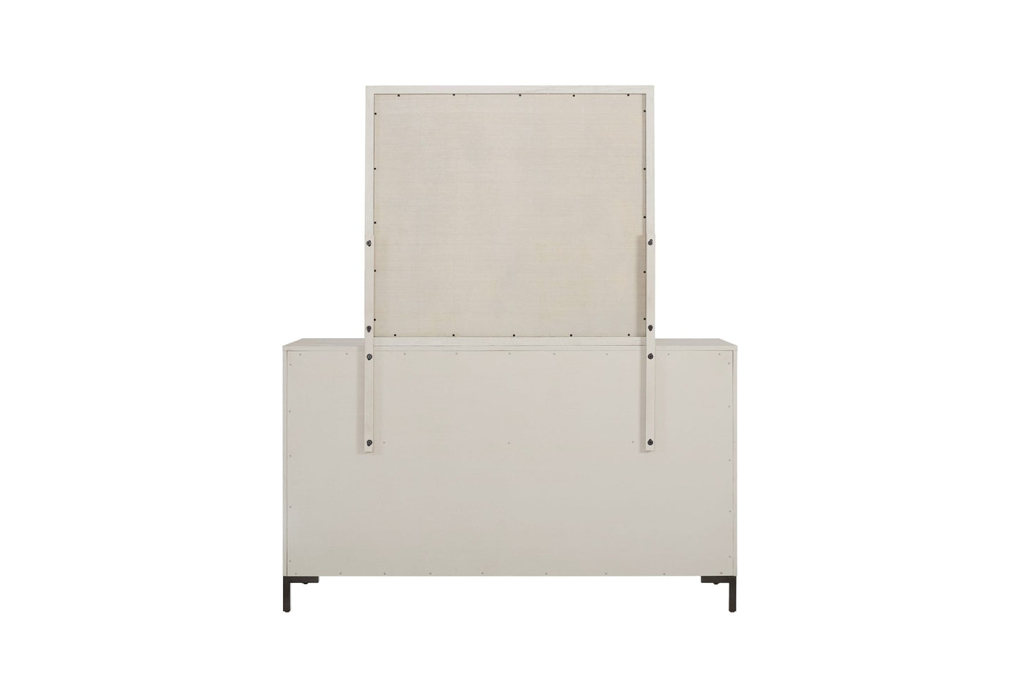 Bradley Dresser & Mirror, Antique White - Alpine Furniture