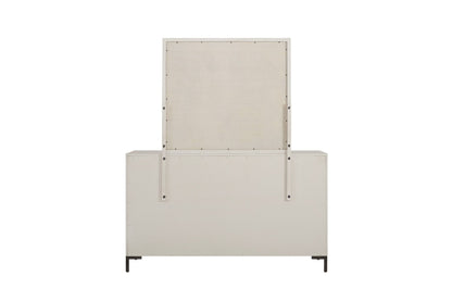 Bradley Dresser & Mirror, Antique White - Alpine Furniture