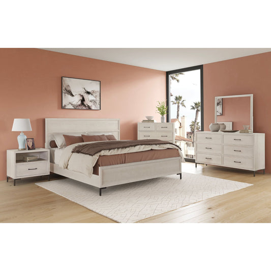 Bradley Platform Bed, Antique White - Alpine Furniture