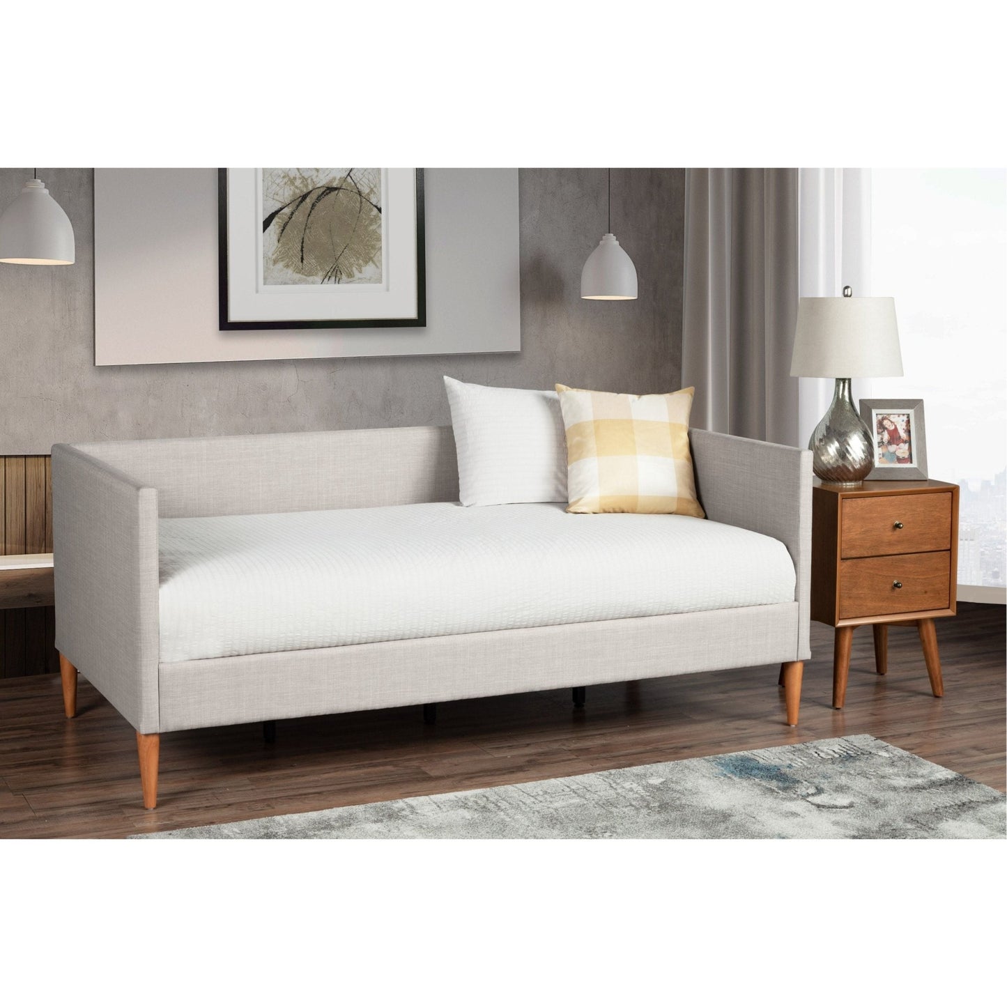 Britney Daybed, Light Grey Linen - Alpine Furniture