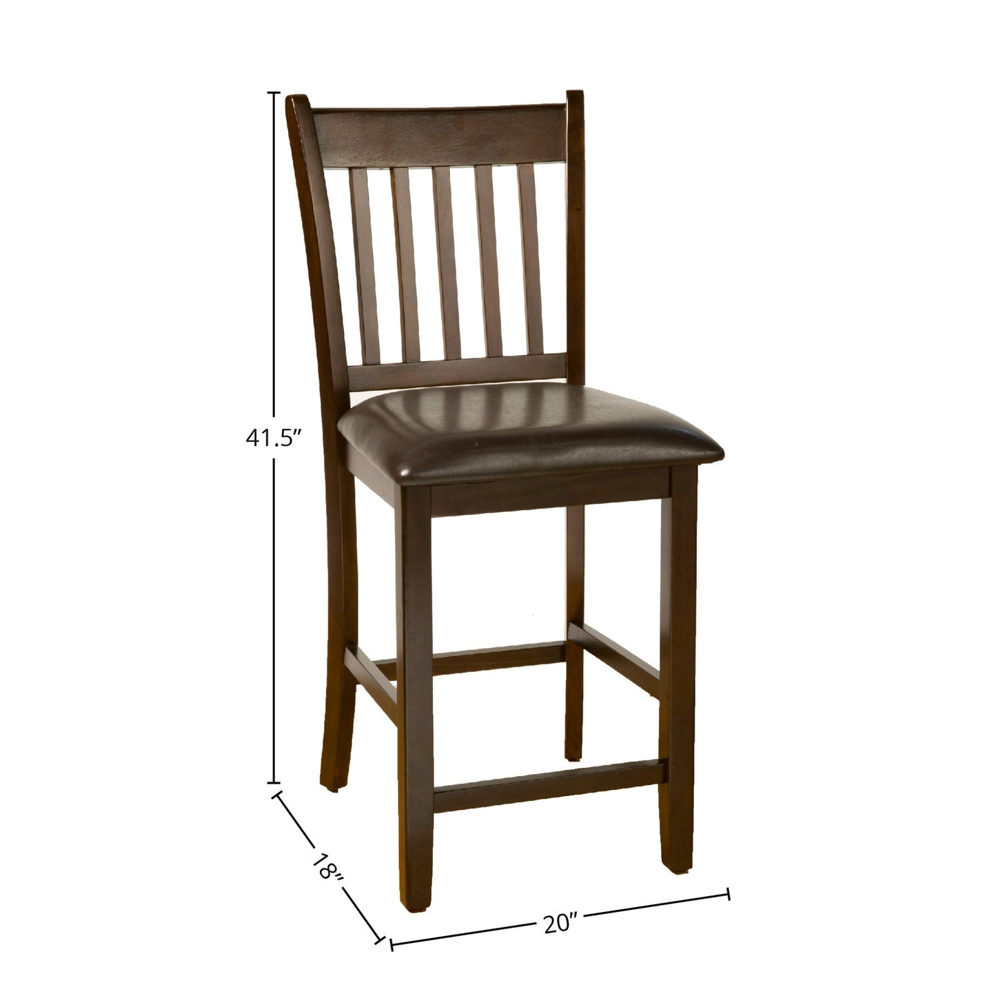 Capitola Pub Chairs, Espresso - Alpine Furniture