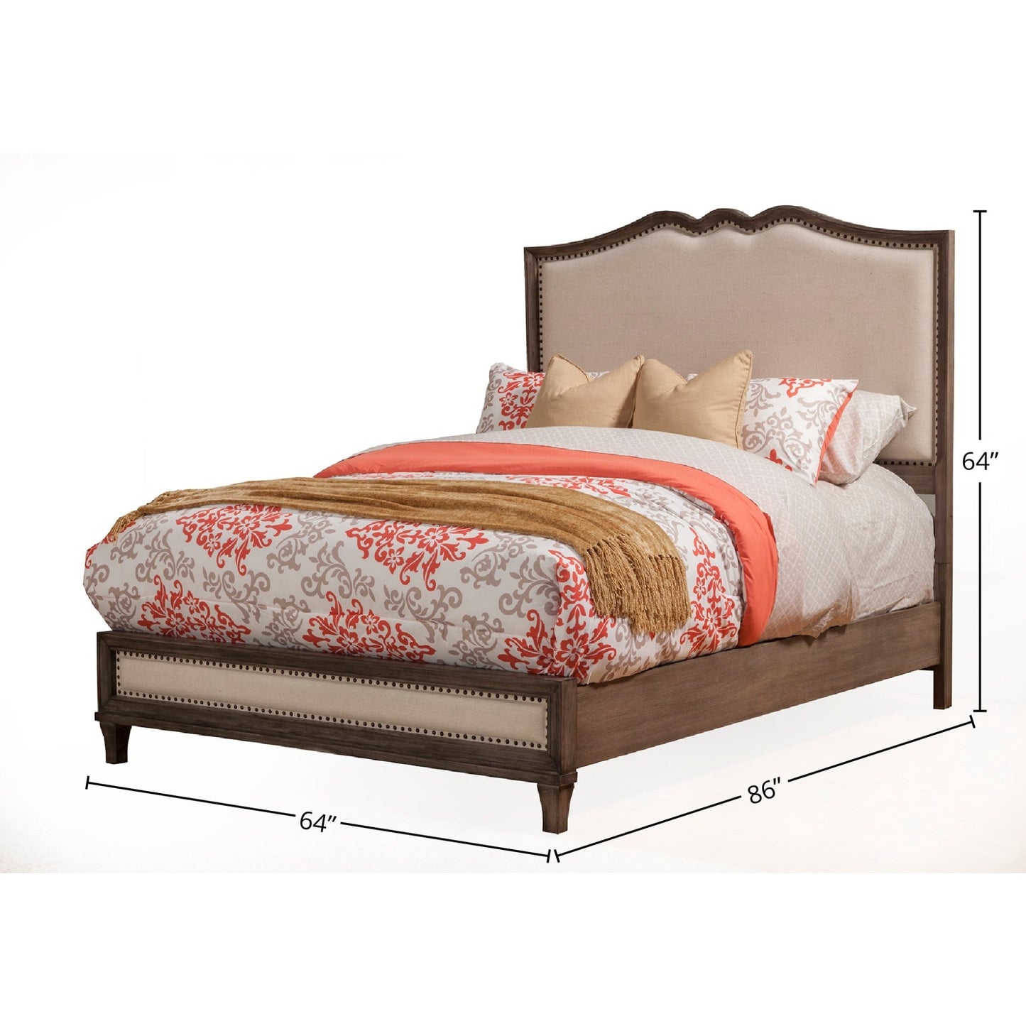 Charleston Bed, Antique Grey - Alpine Furniture