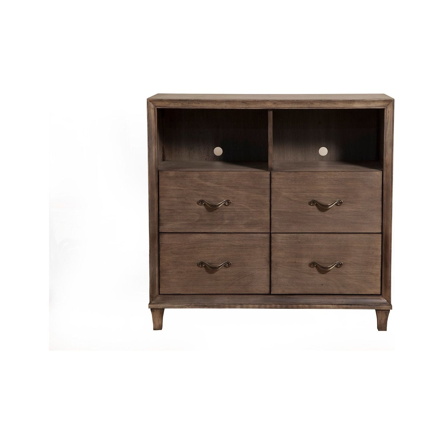 Charleston TV Media Chest, Antique Grey - Alpine Furniture