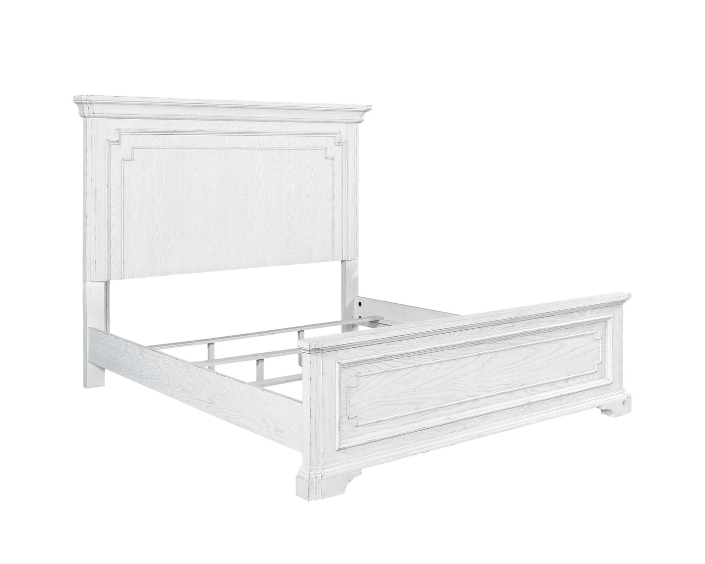 Clara Panel Bed, White Mist - Alpine Furniture