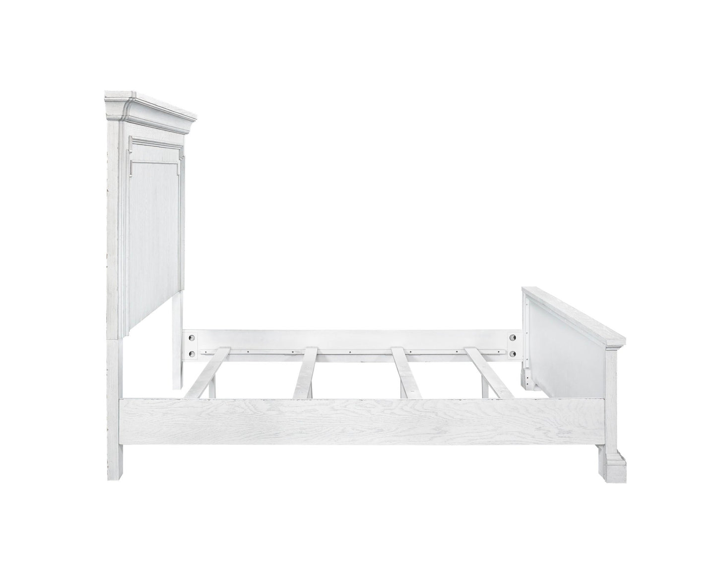 Clara Panel Bed, White Mist - Alpine Furniture