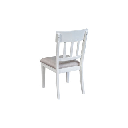 Donham Set of 2 Side Chairs, White - Alpine Furniture