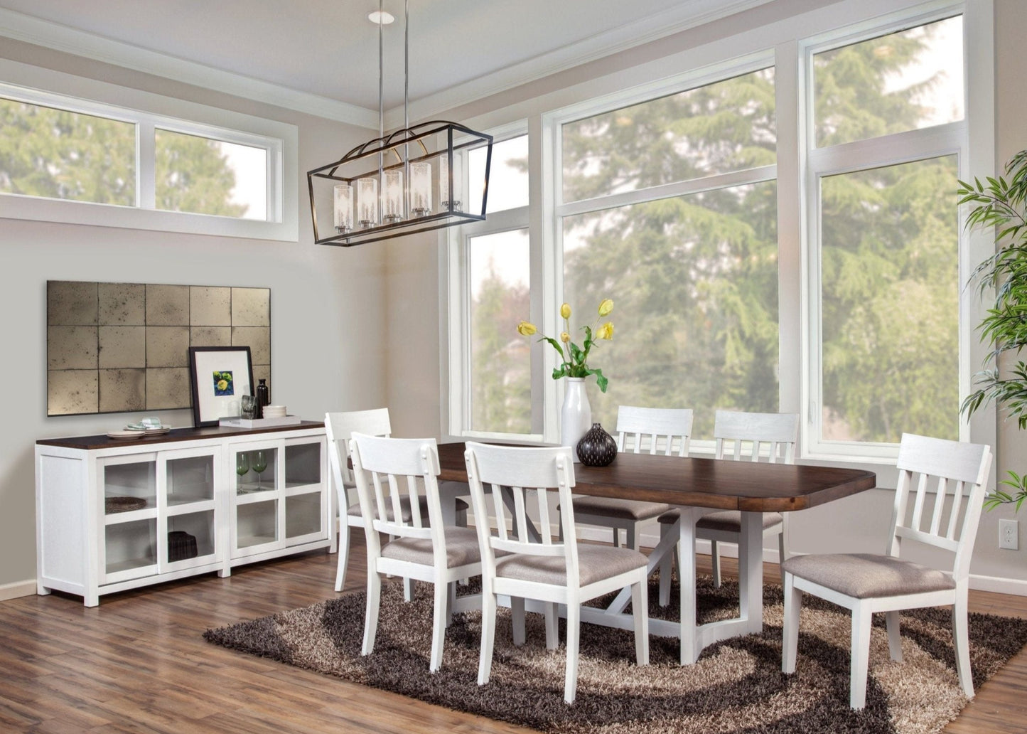 Donham Two Tone Dining Table - Alpine Furniture