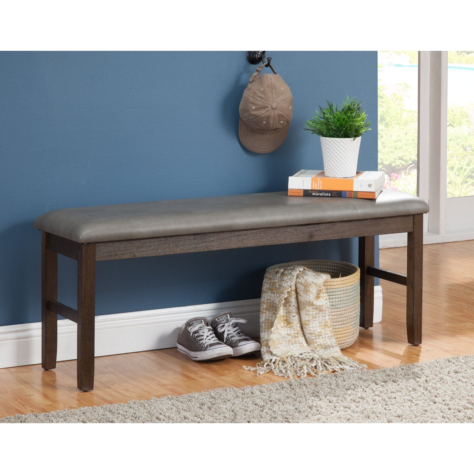 Emery Bench, Walnut - Alpine Furniture