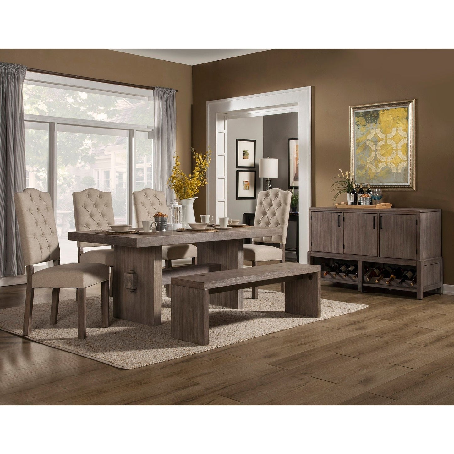 Fiji Side Chairs, Weathered Grey - Alpine Furniture