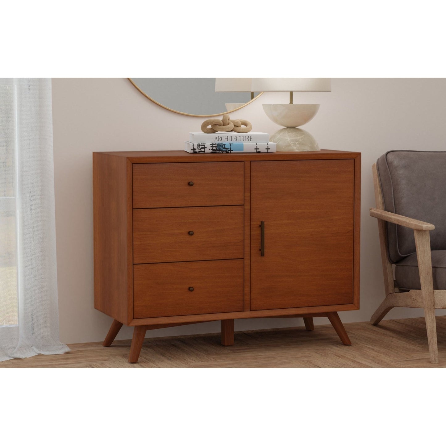 Flynn Accent Cabinet, Acorn - Alpine Furniture