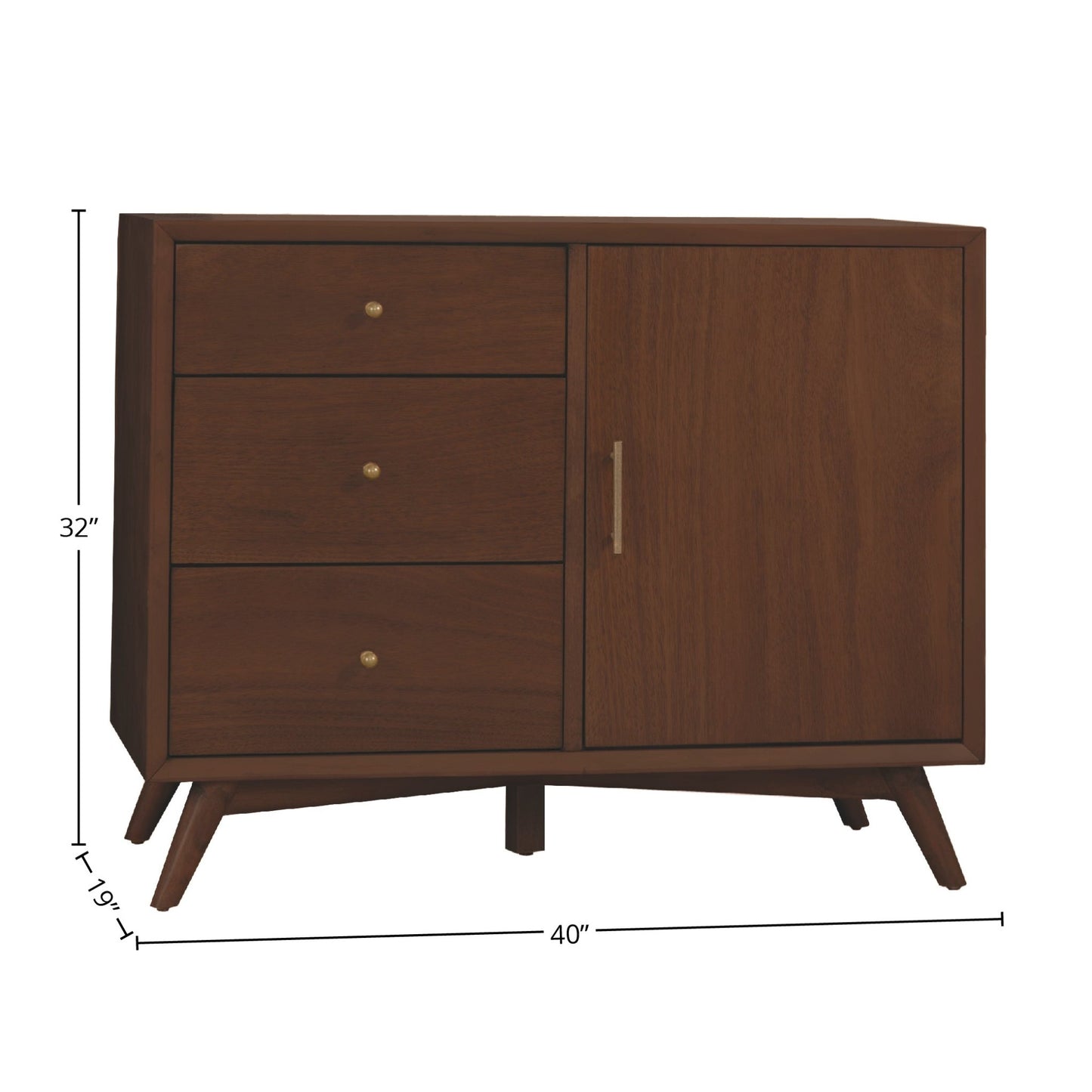 Flynn Accent Cabinet, Walnut - Alpine Furniture