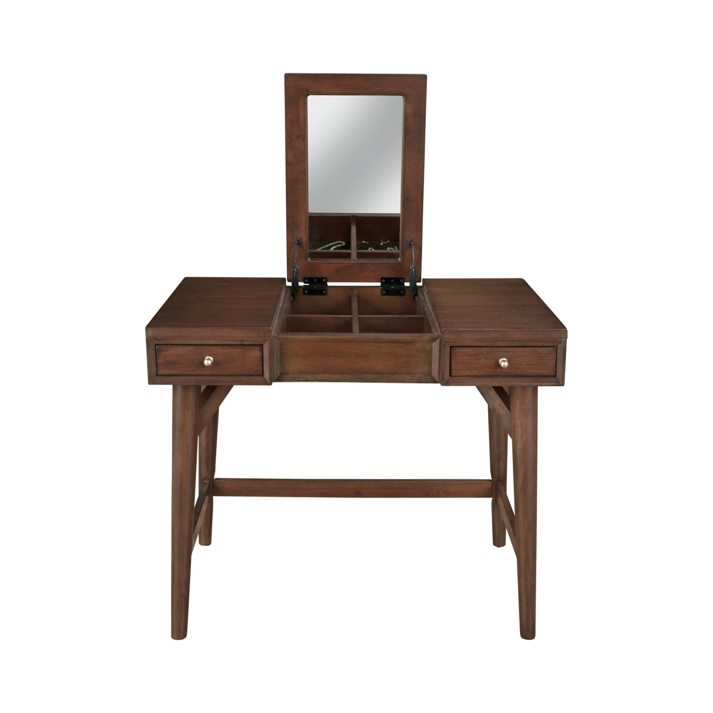 Flynn Bedroom Vanity, Walnut - Alpine Furniture