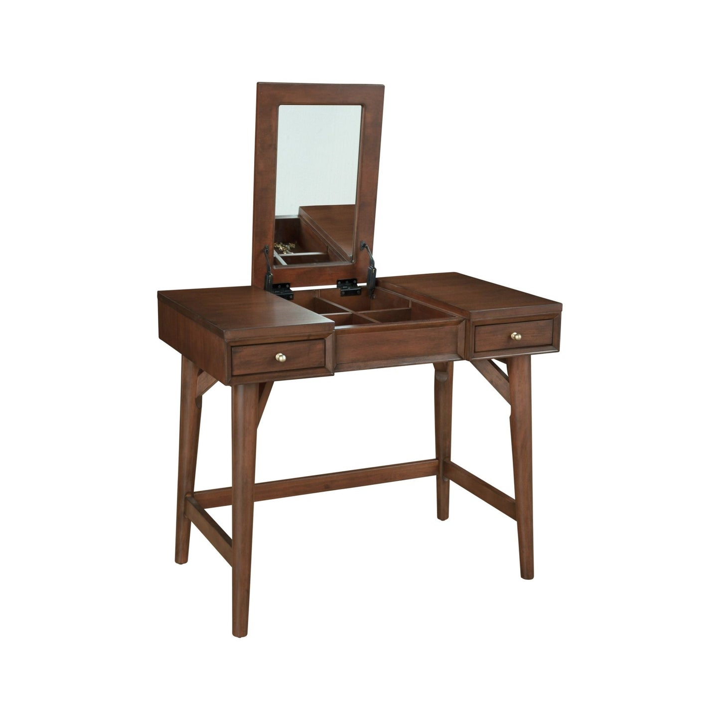 Flynn Bedroom Vanity, Walnut - Alpine Furniture