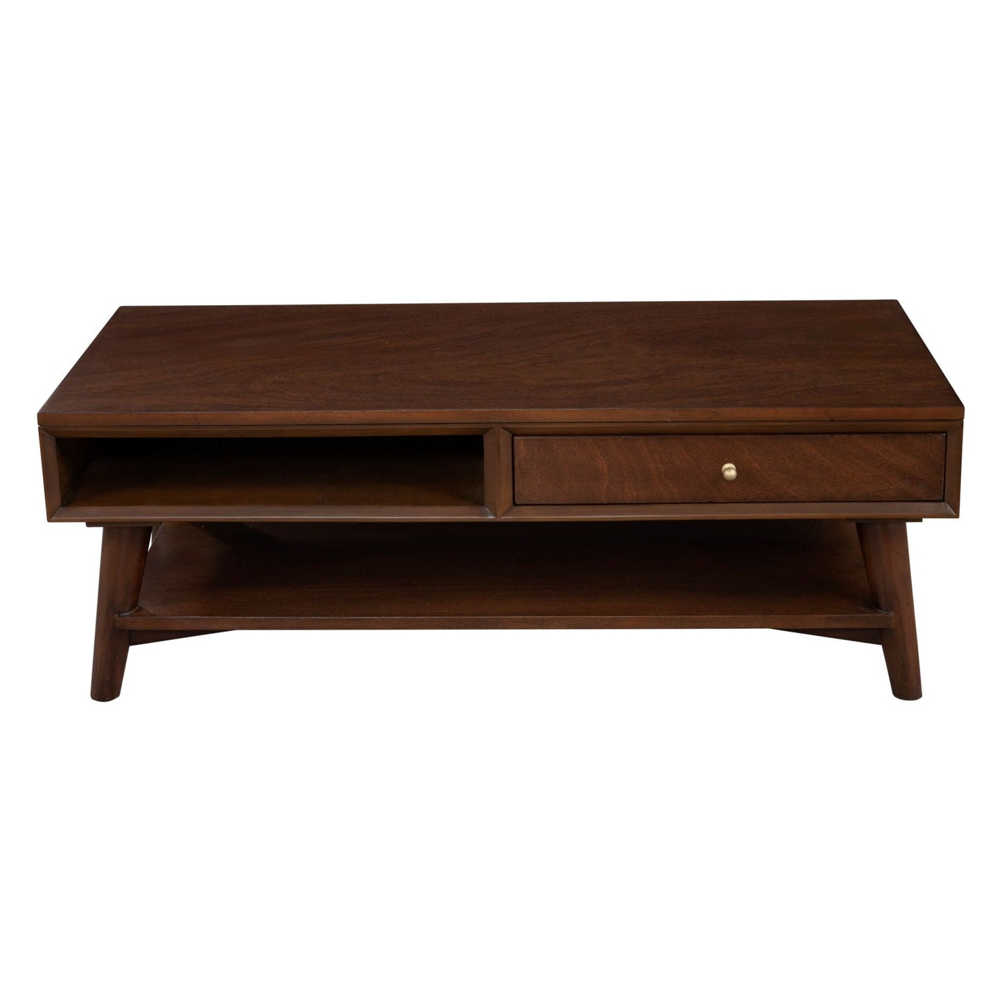 Flynn Coffee Table, Walnut - Alpine Furniture