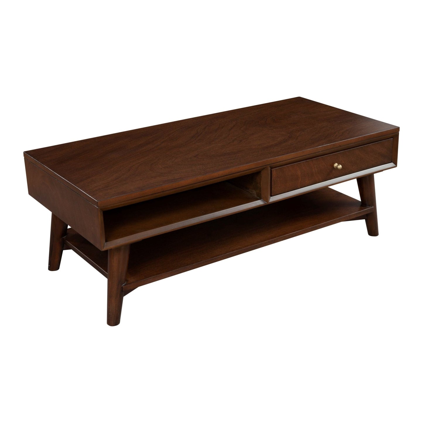 Flynn Coffee Table, Walnut - Alpine Furniture