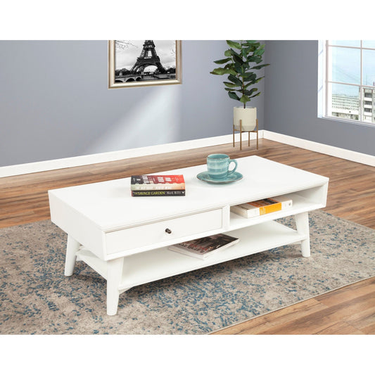 Flynn Coffee Table, White - Alpine Furniture