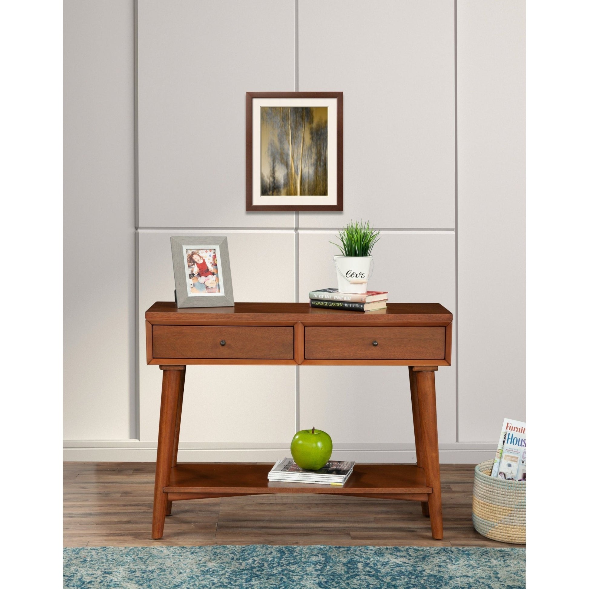 Flynn Console Table, Acorn - Alpine Furniture