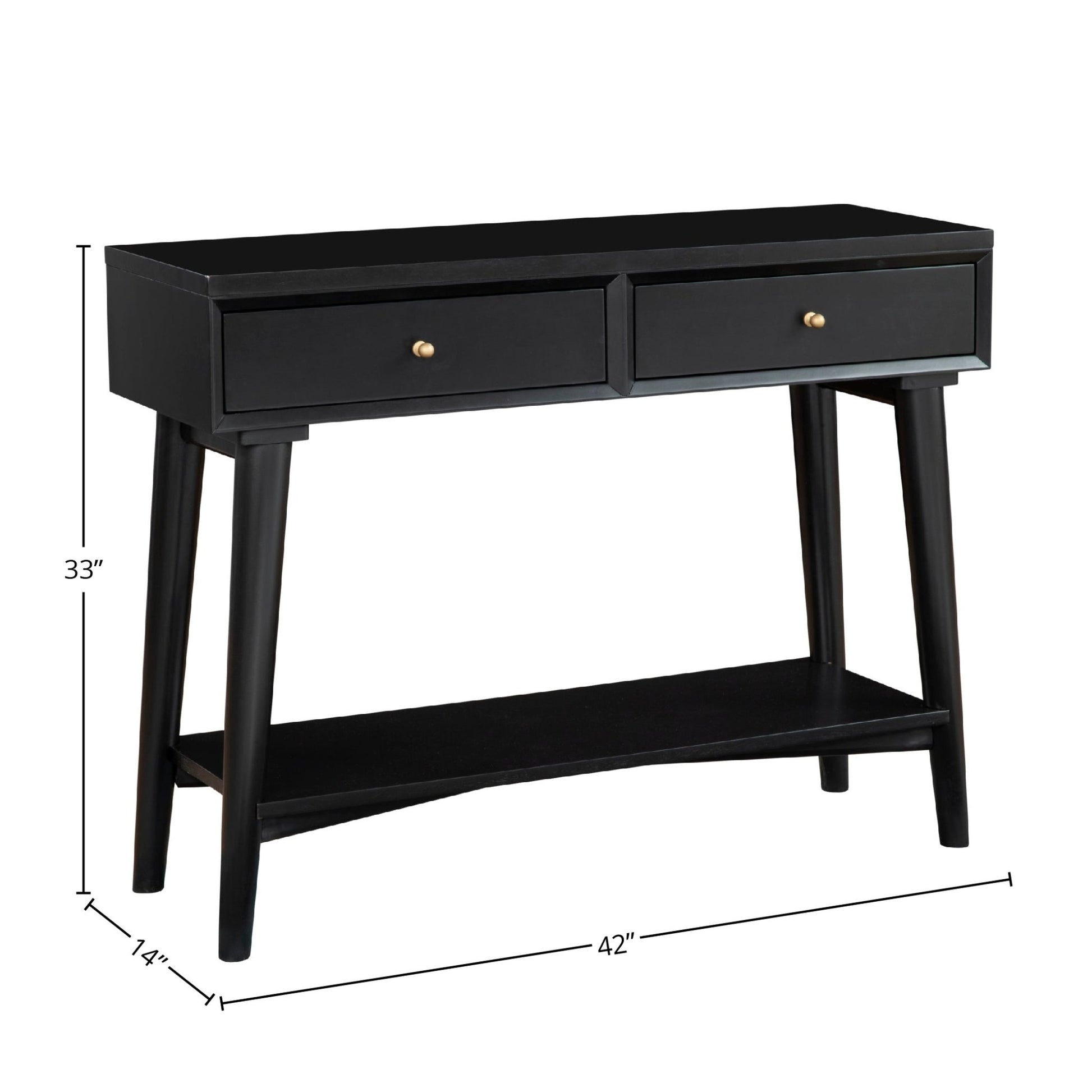 Flynn Console Table, Black - Alpine Furniture