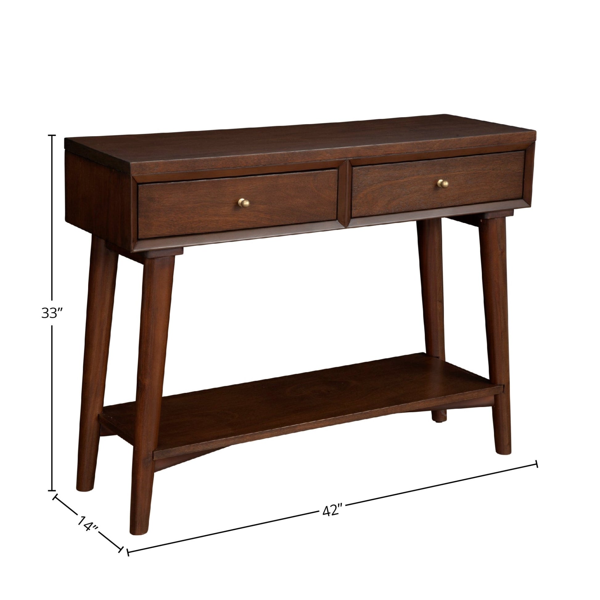 Flynn Console Table, Walnut - Alpine Furniture