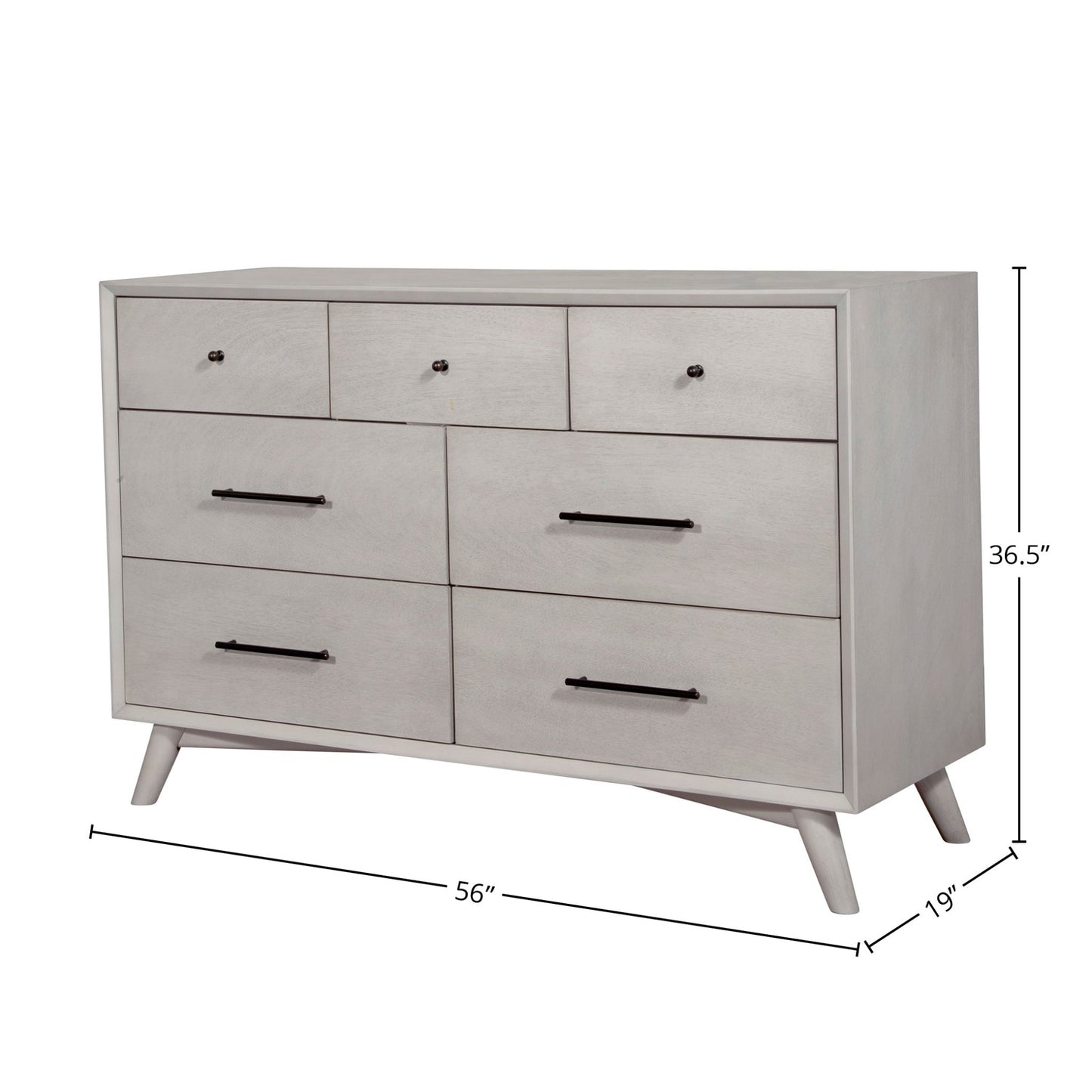 Flynn Dresser, Gray - Alpine Furniture