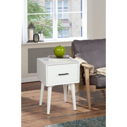 Flynn End Table, White - Alpine Furniture