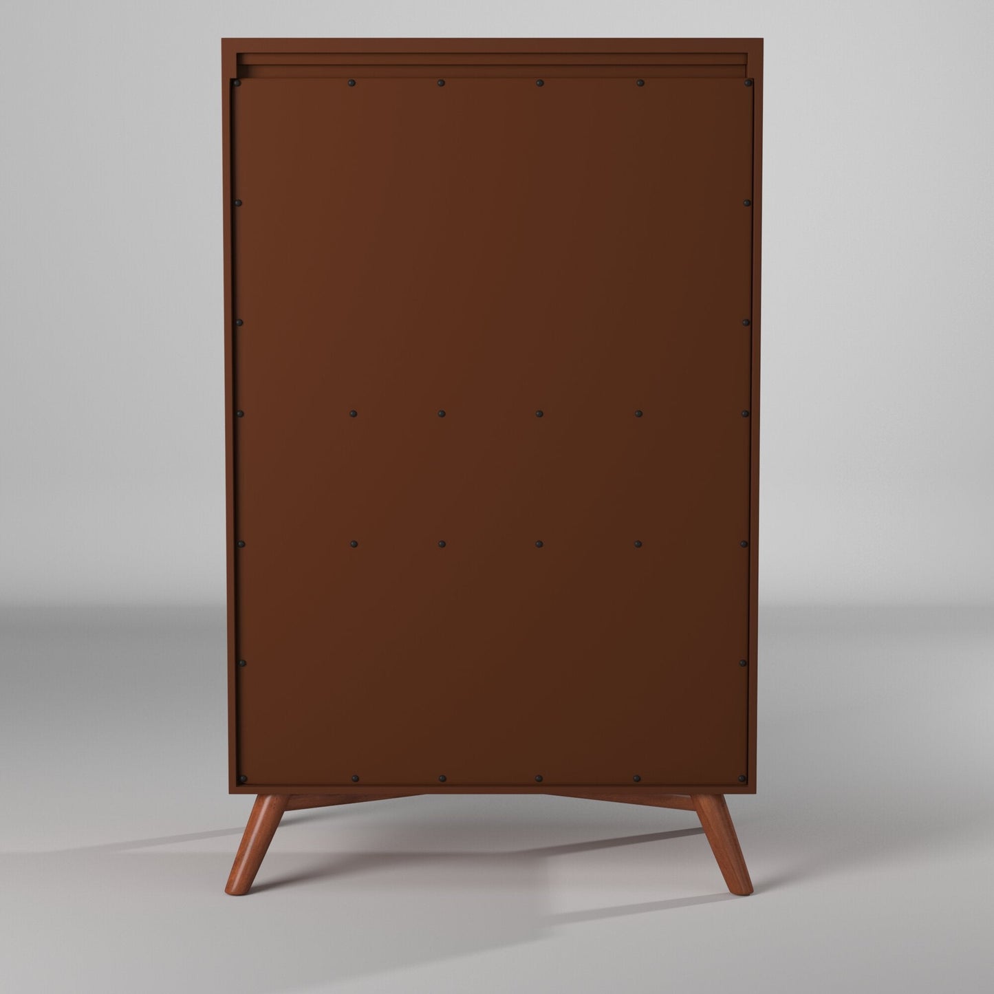 Flynn Large Bar Cabinet, Acorn/White - Alpine Furniture