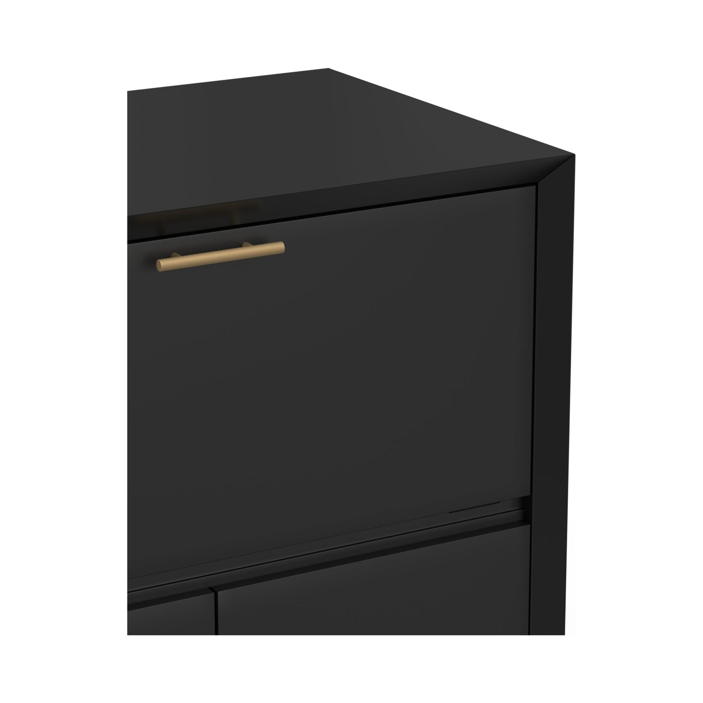 Flynn Large Bar Cabinet, Black - Alpine Furniture