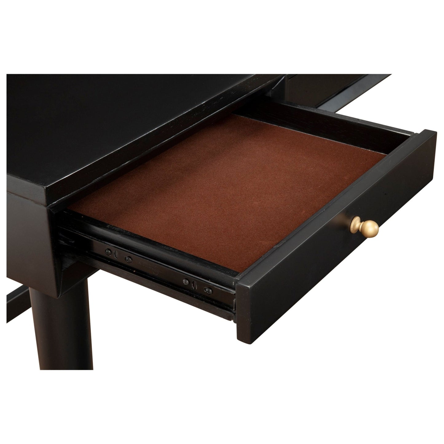 Flynn Large Desk, Black - Alpine Furniture