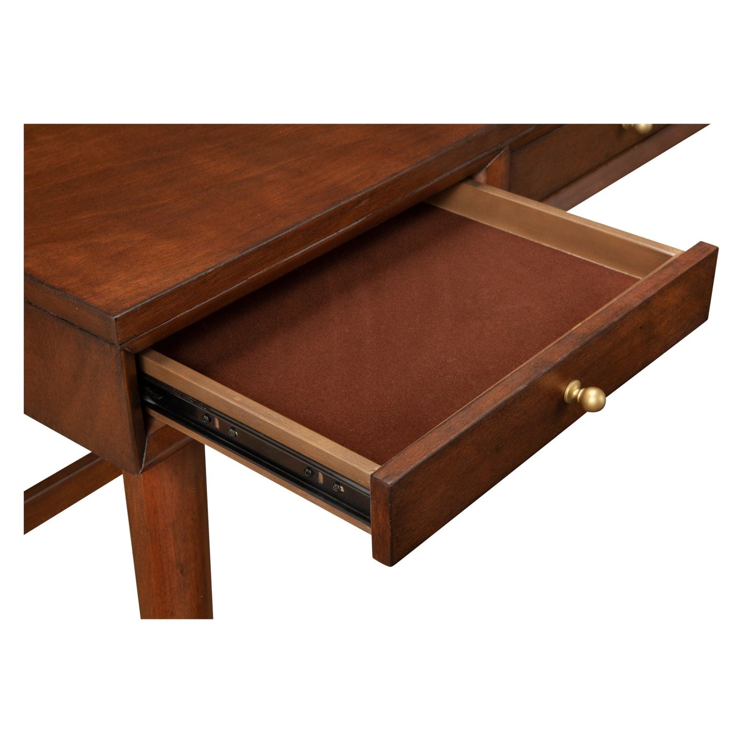 Flynn Large Desk, Walnut - Alpine Furniture