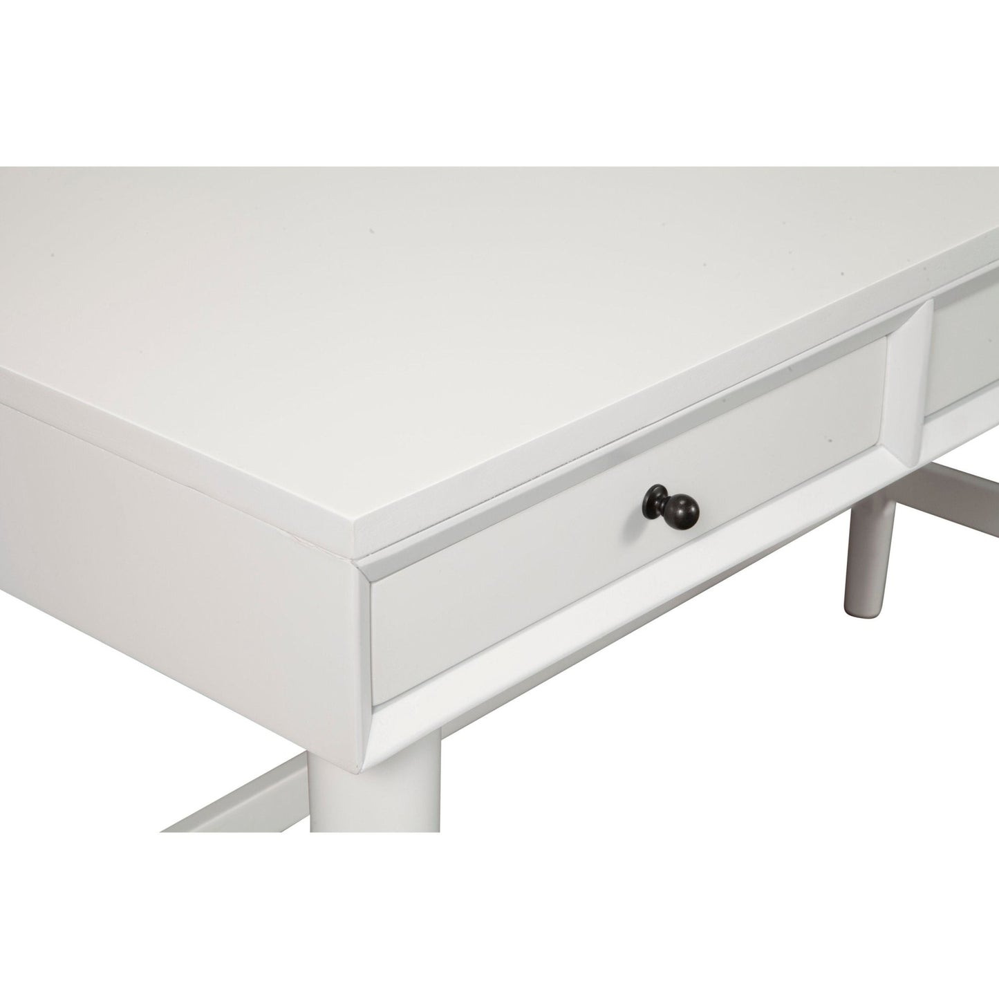 Flynn Large Desk, White - Alpine Furniture