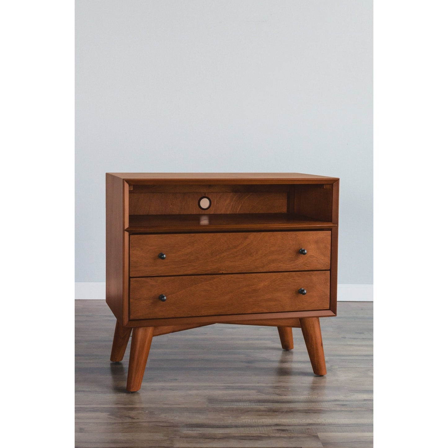 Flynn Large Nightstand, Acorn - Alpine Furniture