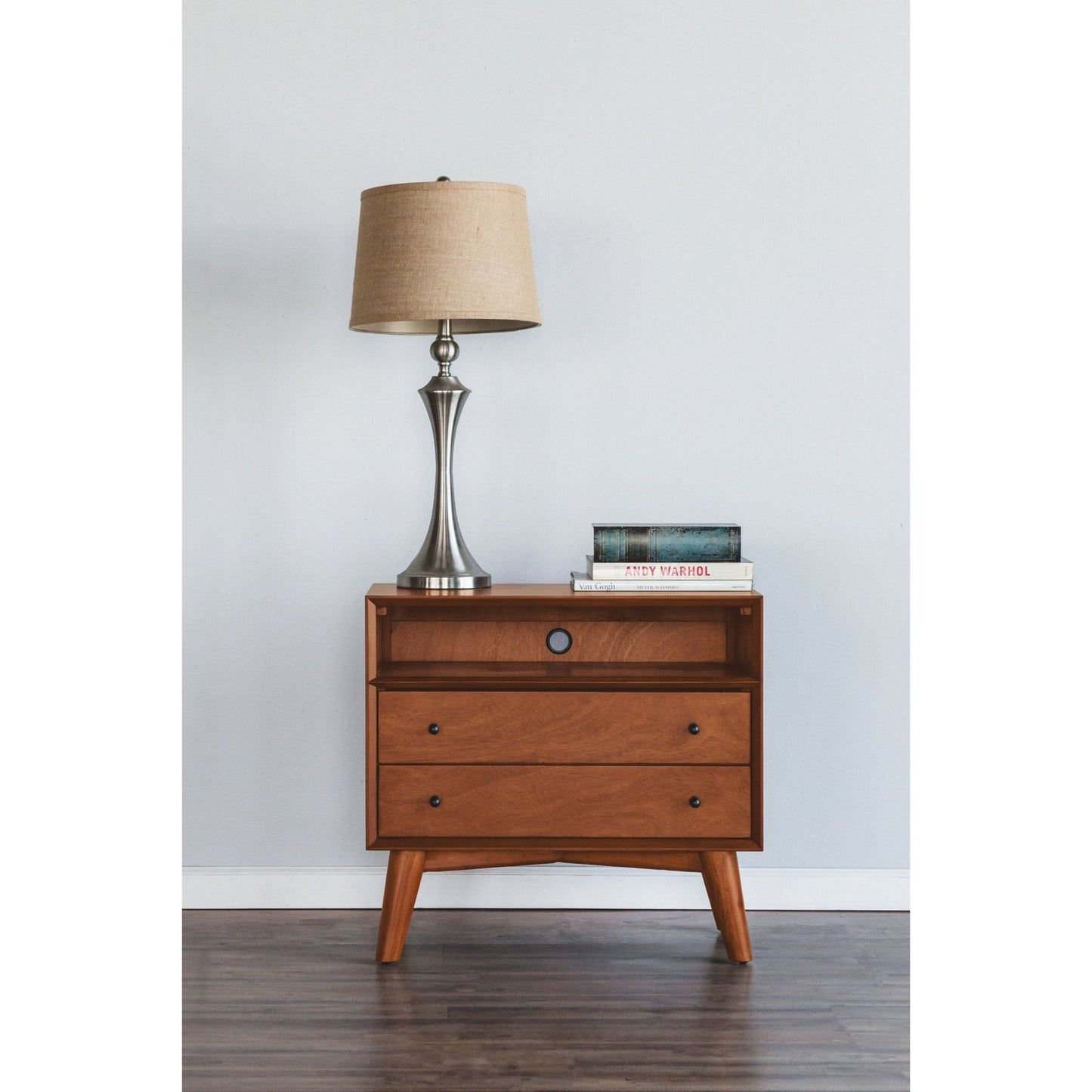 Flynn Large Nightstand, Acorn - Alpine Furniture